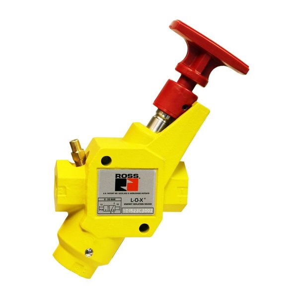 Ross Controls Lockout Valve 15 Series / Classic Manual 3/2 Way, 1/2" In-Out 3/4" Exhaust NPT Y1523C4002